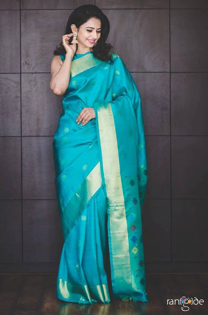 Actress Rakul Preet Singh Photos In Traditional Green Saree 7